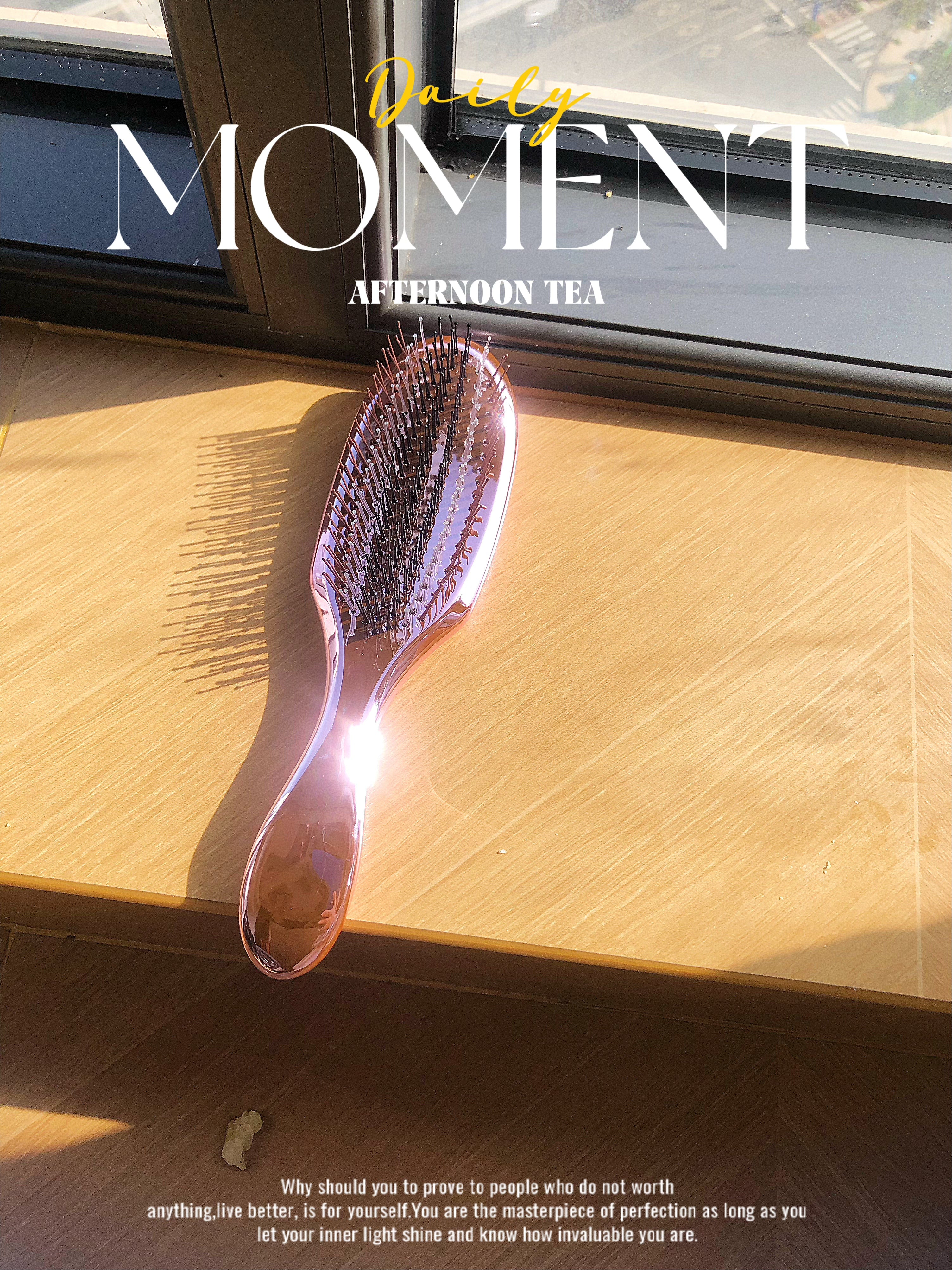 Glossy Anti-Static Hair Brush | Gentle Detangling for All Hair Types