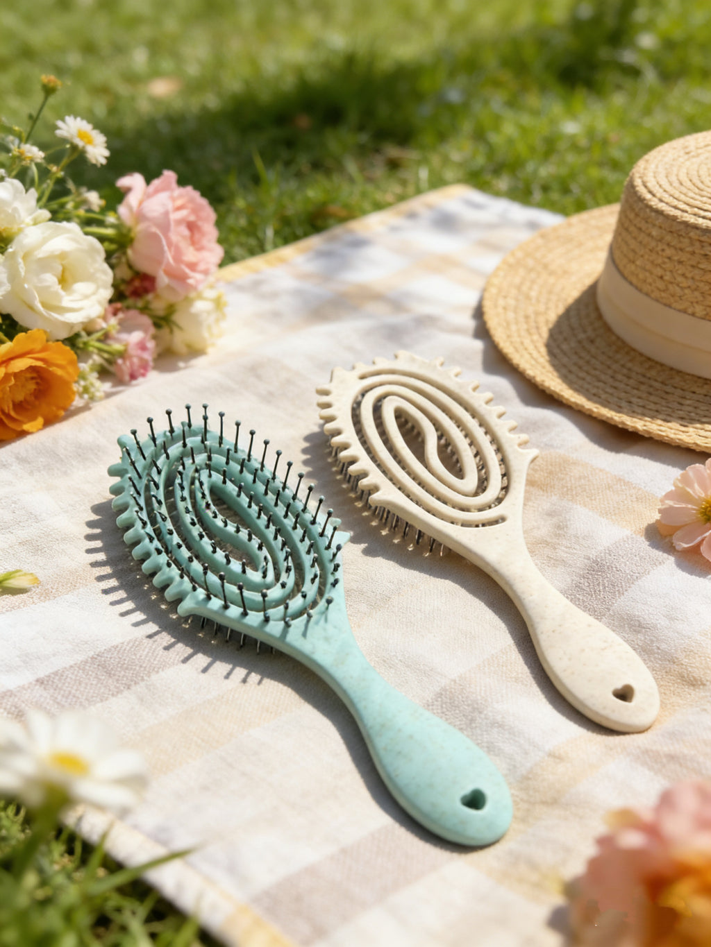 Boar Bristle & Nylon Air Cushion Hair Brush – Scalp Massage & Anti-Frizz
